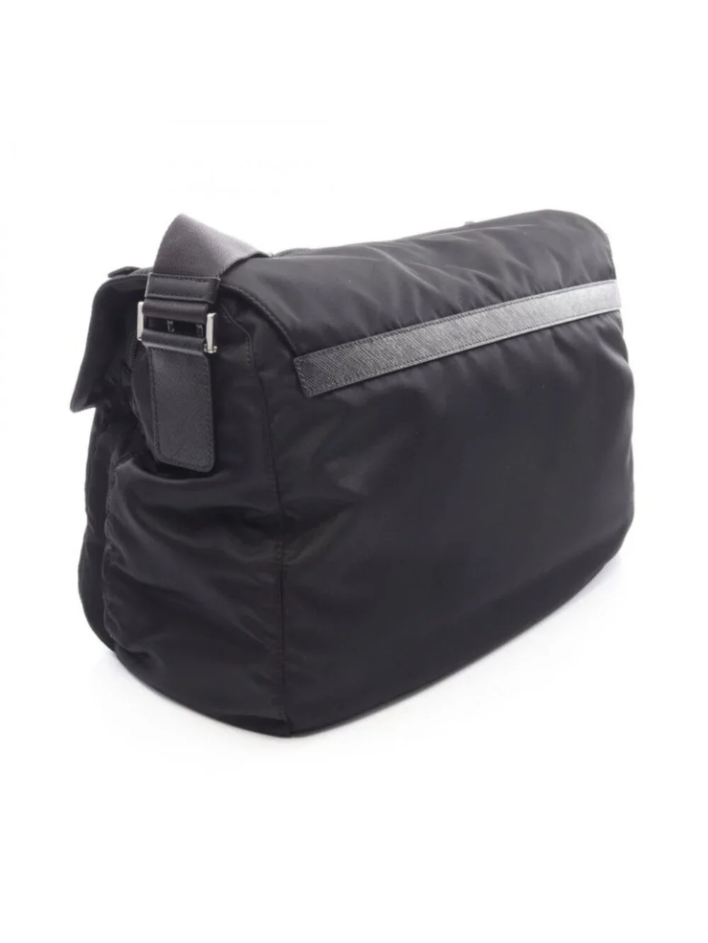 Prada Shoulder Bag Nylon Saffiano Leather 2-Way